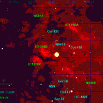 Carte de la la région IC1318 - Cygne
